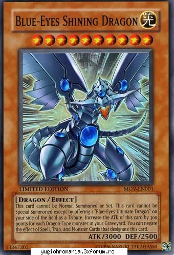 Intrebare 1 - Blue eyes shining dragon poate fi distrus cu - Intrebari ??